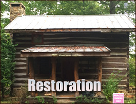 Historic Log Cabin Restoration  Orrum, North Carolina